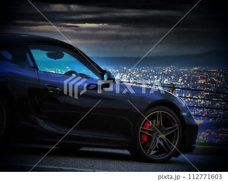 黒いスポーツカー 112771603