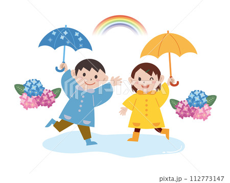 梅雨のイラスト素材 112773147