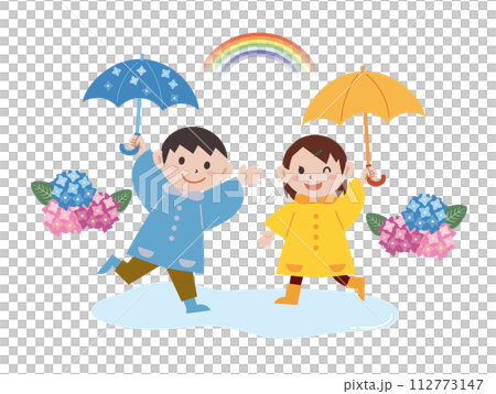 梅雨のイラスト素材 112773147