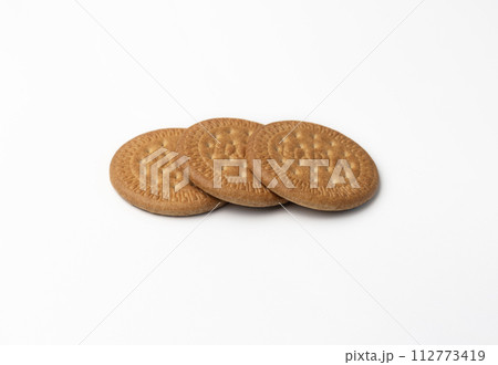 Maria biscuits on white background Maria biscuits on white background 112773419