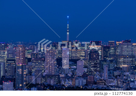 《東京都》東京スカイライン・都市夜景 《東京都》東京スカイライン・都市夜景 112774130