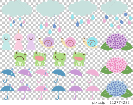 梅雨イラストセット 112774282