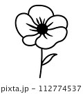 black vector poppy icon on white background 112774537