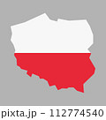 vector poland map flag on white background 112774540