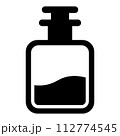black vector perfume icon on white background 112774545