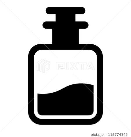 black vector perfume icon on white background black vector perfume icon on white background 112774545
