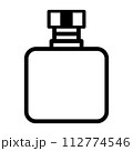 black vector perfume icon on white background 112774546