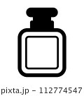 black vector perfume icon on white background 112774547