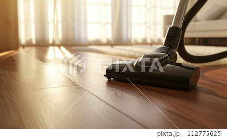 AI-generated content. Vacuum cleaner wooden floor 112775625