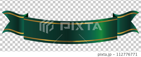 Shiny green green ribbon dark green Shiny green green ribbon dark green 112776771