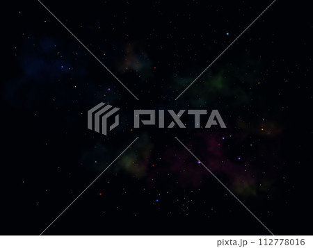 宇宙空間と星と星雲の背景素材 112778016
