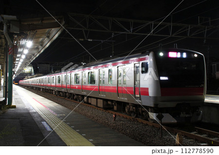 東金線・外房線E233系(京葉線発の通勤快速:誉田駅) 東金線・外房線E233系(京葉線発の通勤快速:誉田駅) 112778590