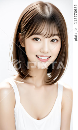 アジアンビューティー　若い女性 112778686