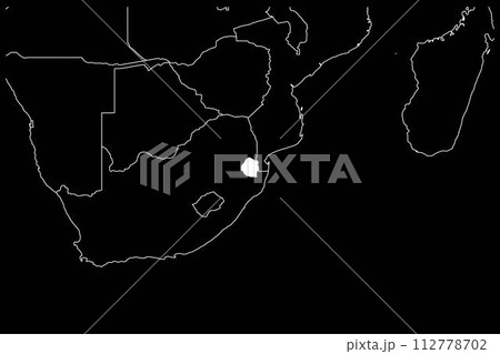 Swaziland map africa black background Swaziland map africa black background 112778702