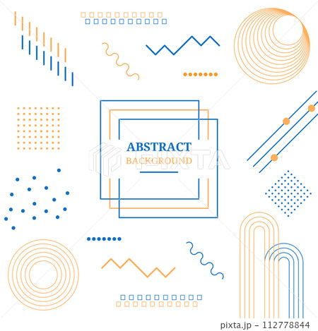 Abstract memphis background. Pattern from 112778844