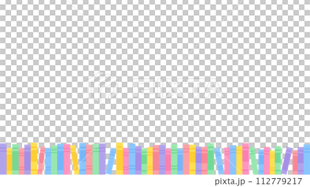 本が並んだフレームのイラスト素材_フラット 本が並んだフレームのイラスト素材_フラット 112779217