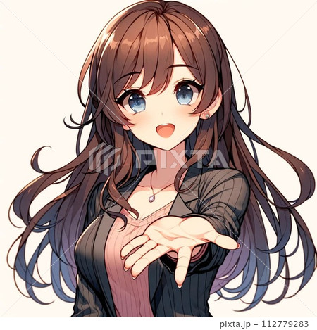 手を差し出す女性 112779283