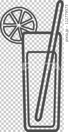 cold drink glass 112779573