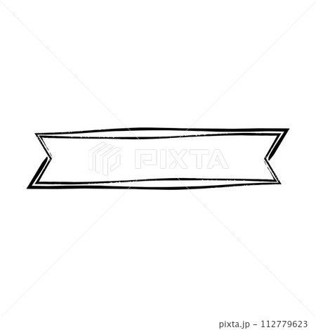 Ribbon banner, abstract rectangle label frame border in grunge texture shape for background template element illustration for design Ribbon banner, abstract rectangle label frame border in grunge texture shape for background template element illustration for design 112779623