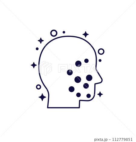 acne, problem skin vector icon 112779851