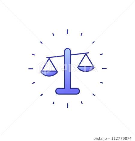 Ethics vector icon with outline 112779874