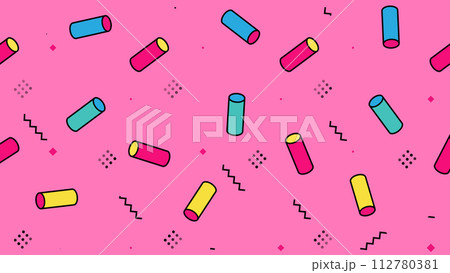 Geometric Abstract Retro Background 112780381
