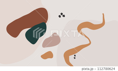 Beige Abstract Background In Minimal Trendy Style 112780624
