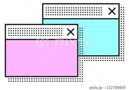 Retro ui interface icon. Vintage window frames Retro ui interface icon. Vintage window frames 112780685