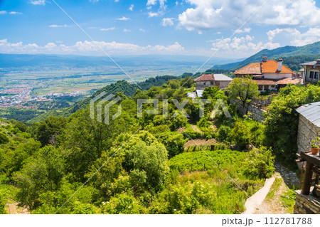 Aerial view of village Delchevo. Bulgaria, Balkan mountains Aerial view of village Delchevo. Bulgaria, Balkan mountains 112781788