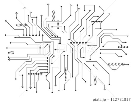 Circuit board pattern. Technology hardware creative background 112781817
