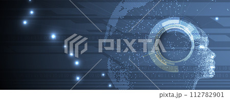 Abstract Artificial intelligence. Cloud computing. Machine learning. Technology web background. Virtual concept futuristic background Abstract Artificial intelligence. Cloud computing. Machine learning. Technology web background. Virtual concept futuristic background 112782901