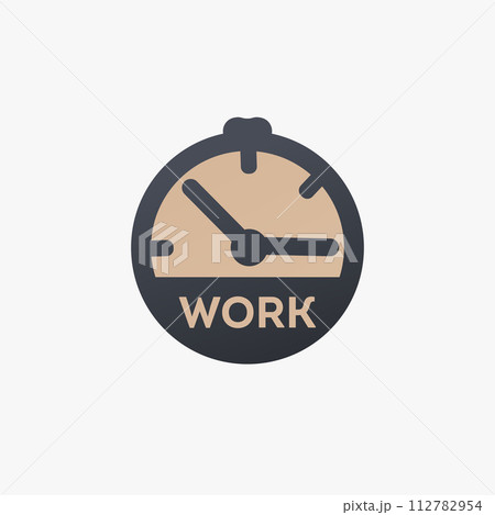 working hours clock icon. business hours symbol. Stock vector illustration isolated on white background. 112782954