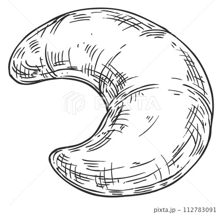 Kifli sketch. Fresh bakery. Tasty fresh pastry 112783091