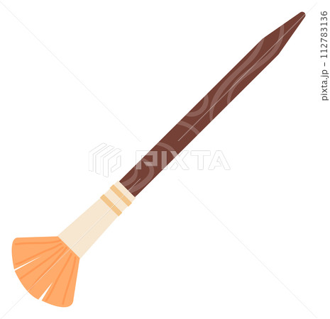 Paintibrush color icon. Artist equipment. Hobby symbol 112783136