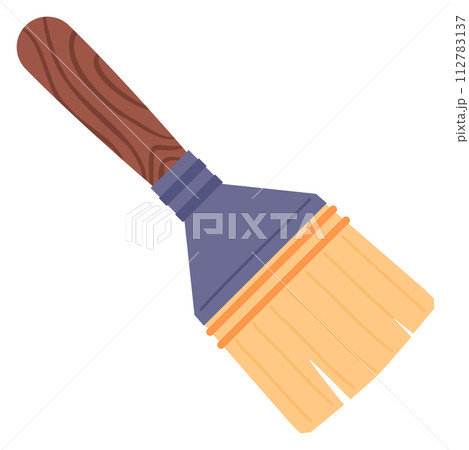 Wide painting brush. Canvas srawing artist tool Wide painting brush. Canvas srawing artist tool 112783137