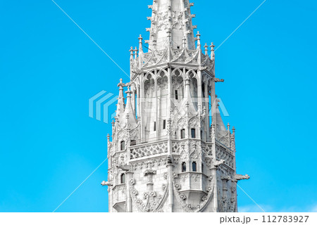 Matthias Church spire close-up. Budapest, Hungary Matthias Church spire close-up. Budapest, Hungary 112783927