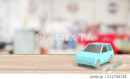 The car and tool for garage or service concept 3d rendering. 112784185