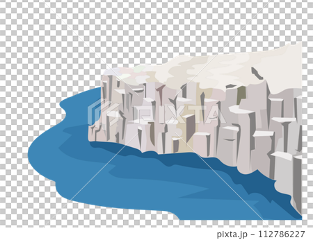 福井県の東尋坊の断崖 112786227