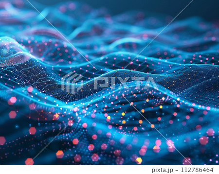 Blue Starlight Wave DNA Art 112786464