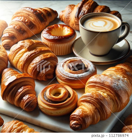 たくさんのクロワッサン たくさんのクロワッサン 112786974