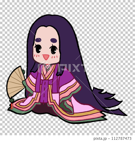 受紫式部啟發的插圖(表達方式:簡單) 受紫式部啟發的插圖(表達方式:簡單) 112787473