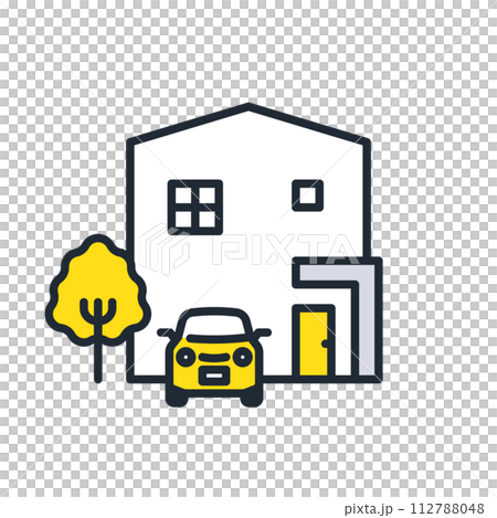 獨立式住宅簡單向量圖示插畫素材 獨立式住宅簡單向量圖示插畫素材 112788048