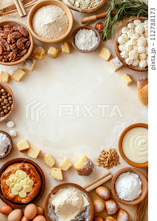 Circle of Pastry Elements, Centered 112788173