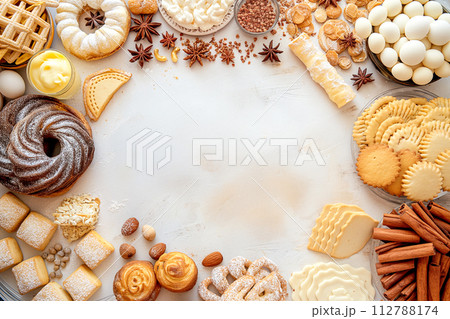 Circle of Pastry Elements, Centered 112788174
