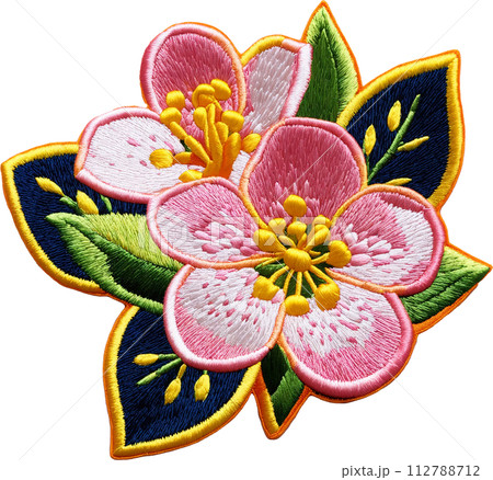 桜の刺繍柄 112788712