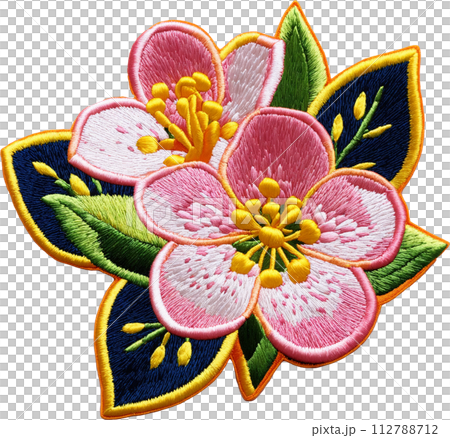 櫻花刺繡圖案 櫻花刺繡圖案 112788712