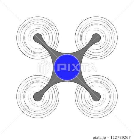 LEDライト付きドローンのイラスト 112789267
