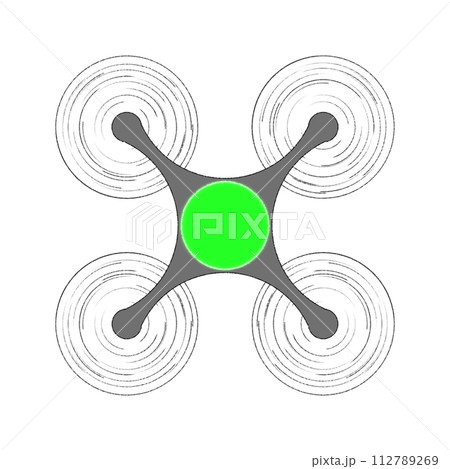 LEDライト付きドローンのイラスト 112789269