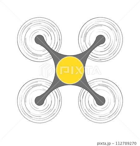 LEDライト付きドローンのイラスト 112789270