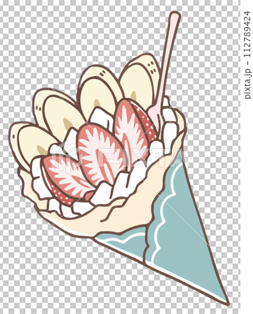 草莓香蕉縐紗 112789424